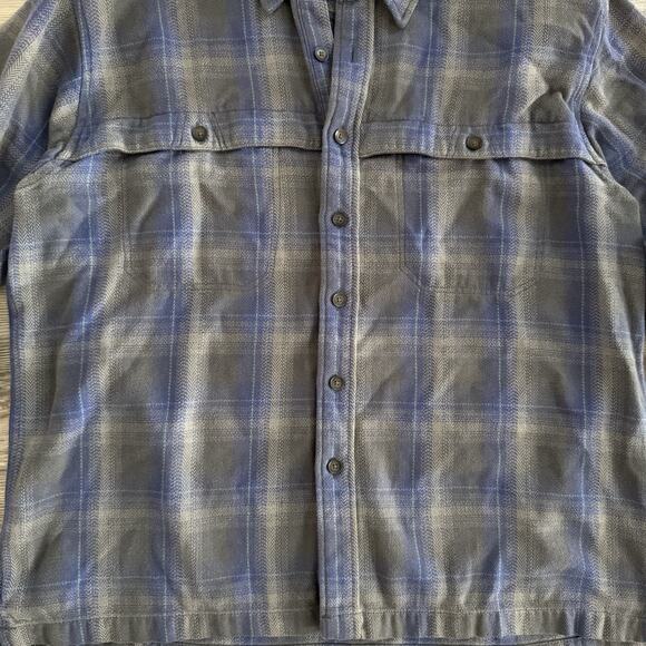 Royal Robbins Blue Gray Plaid Long Sleeve Button Shirt Men’s XL Relaxed Fit - Picture 2 of 7